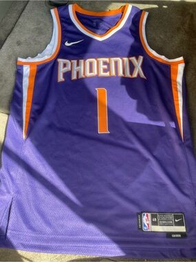 Nike Purple and Orange Phoenix Basketball Jersey